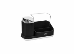 Aanrechtbakje met dispenser zwart
