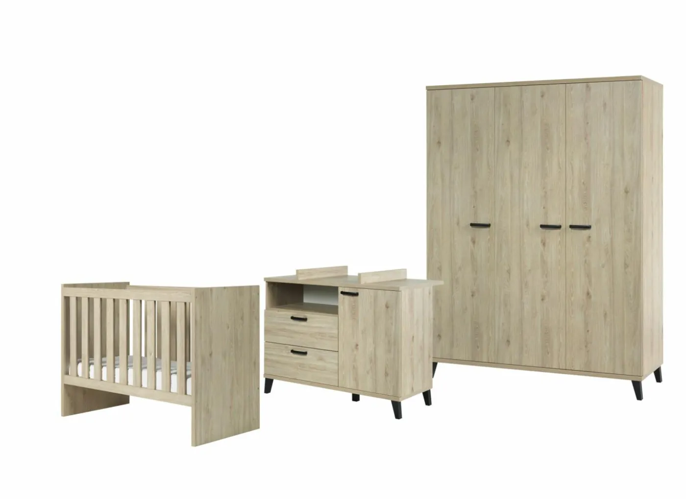 Babykamer Evy 2 met 3-deurs kast