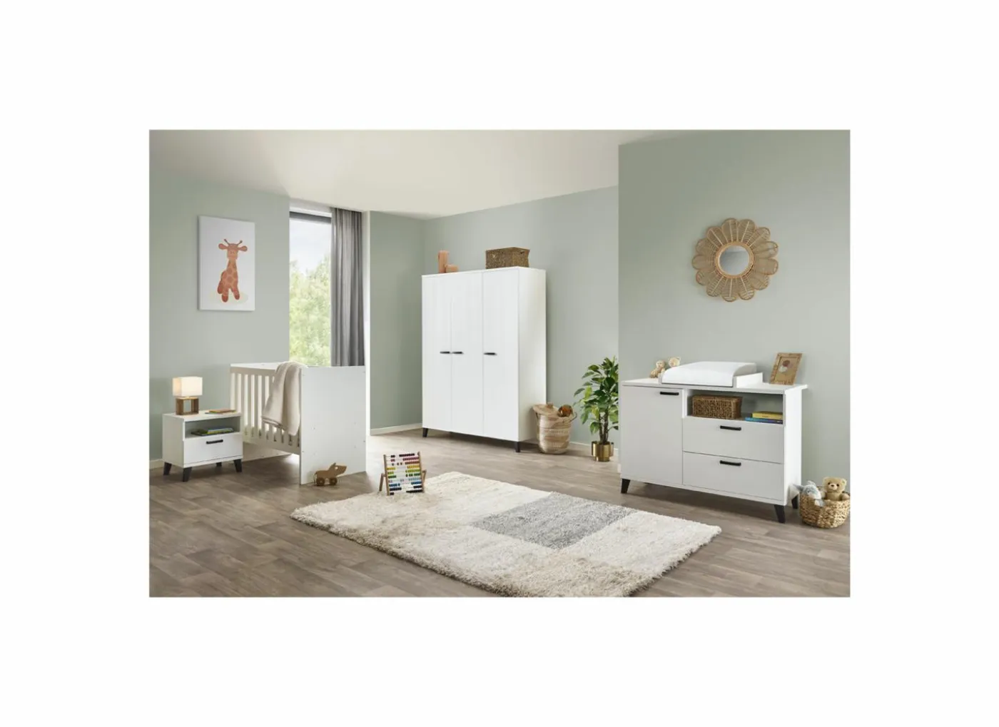 Babykamer Evy 1 met 3-deurs kast