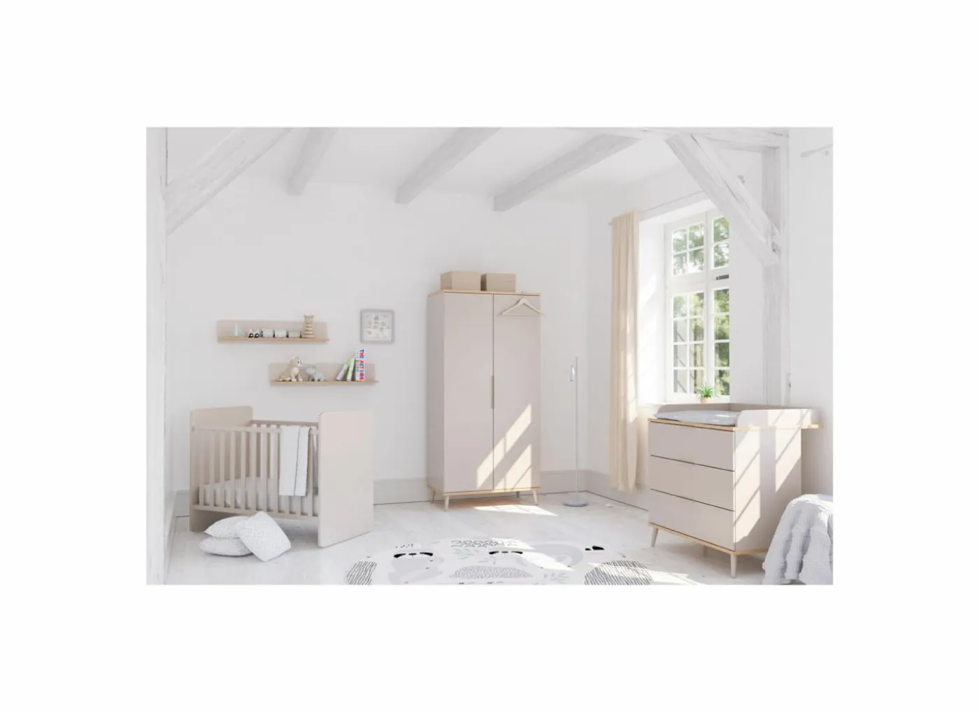 Babykamer Hazel met 2-deurs kast