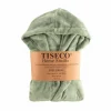 Badjas Delux  122/128 - flanel - sea green