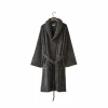 Badjas L flanel grey charcoal