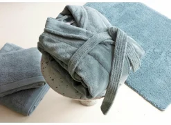 Badjas M flanel eucalyptus