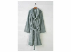 Badjas M flanel sea green