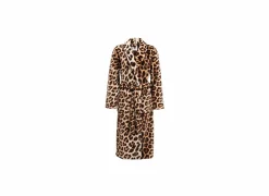 Badjas M fleece leopard