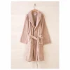 Badjas S flanel misty pink