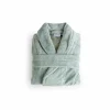 Badjas XS flanel sea green