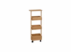 Badkamerrek Bamboe 33x18x85,5cm - bamboe - bruin