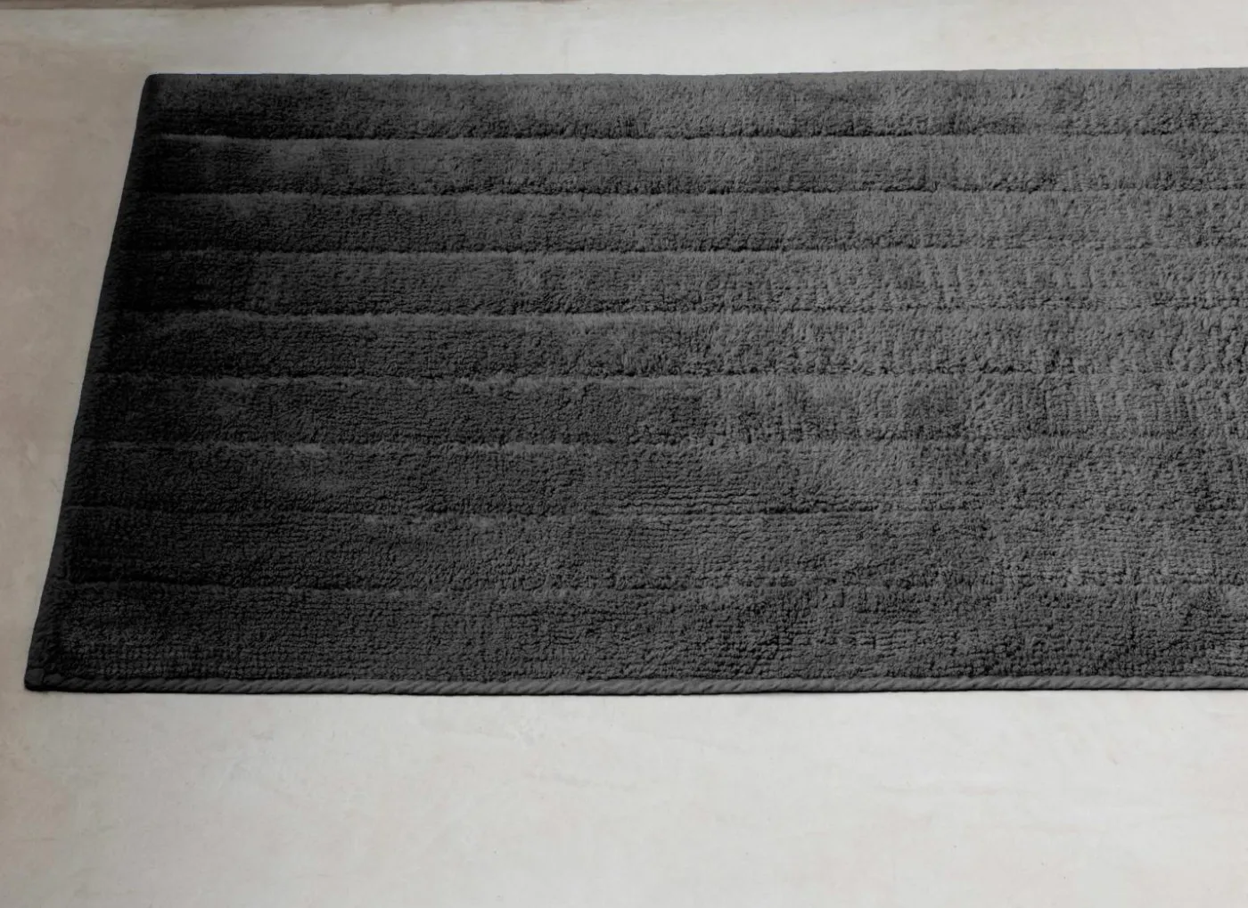 Badmat Luca 80x50cm - polyester & katoen - storm