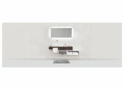 Badmat Urdu 55x65cm - polyester & katoen - grijs