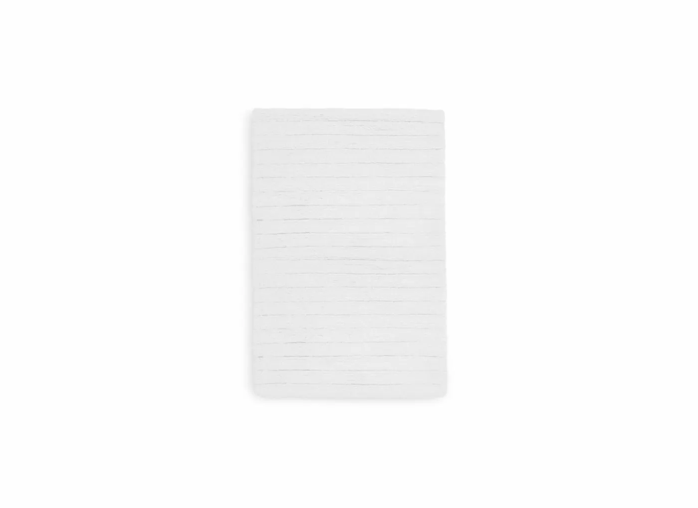 Badmat 60x100cm - polyester & katoen - wit
