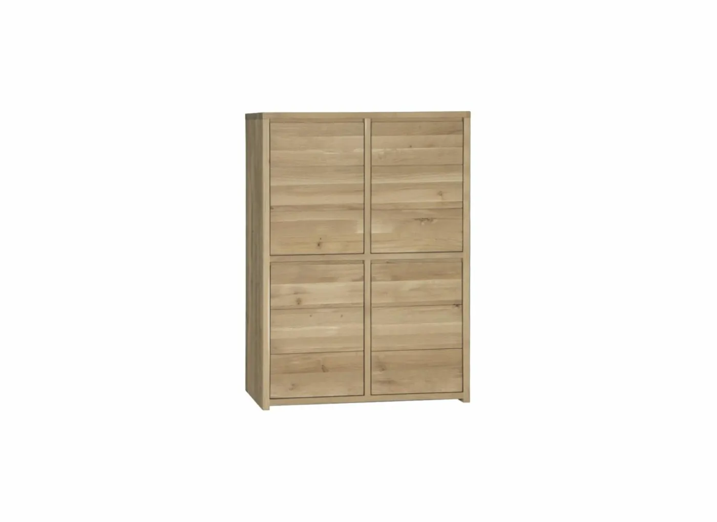 Barkast Amarillo 125cm - eik massief & decor - naturel