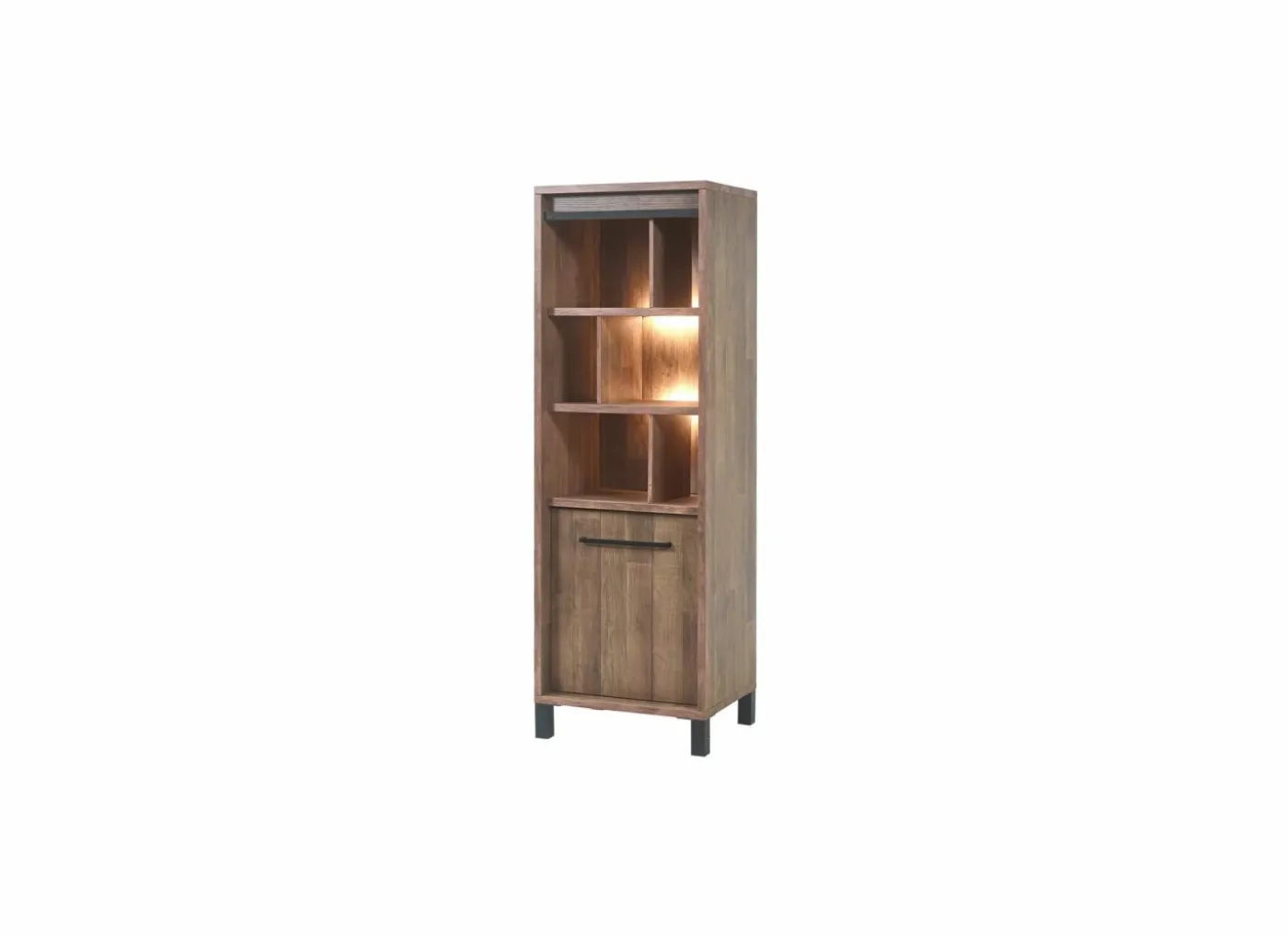 Barkast 63cm - decor - old teak & matt black