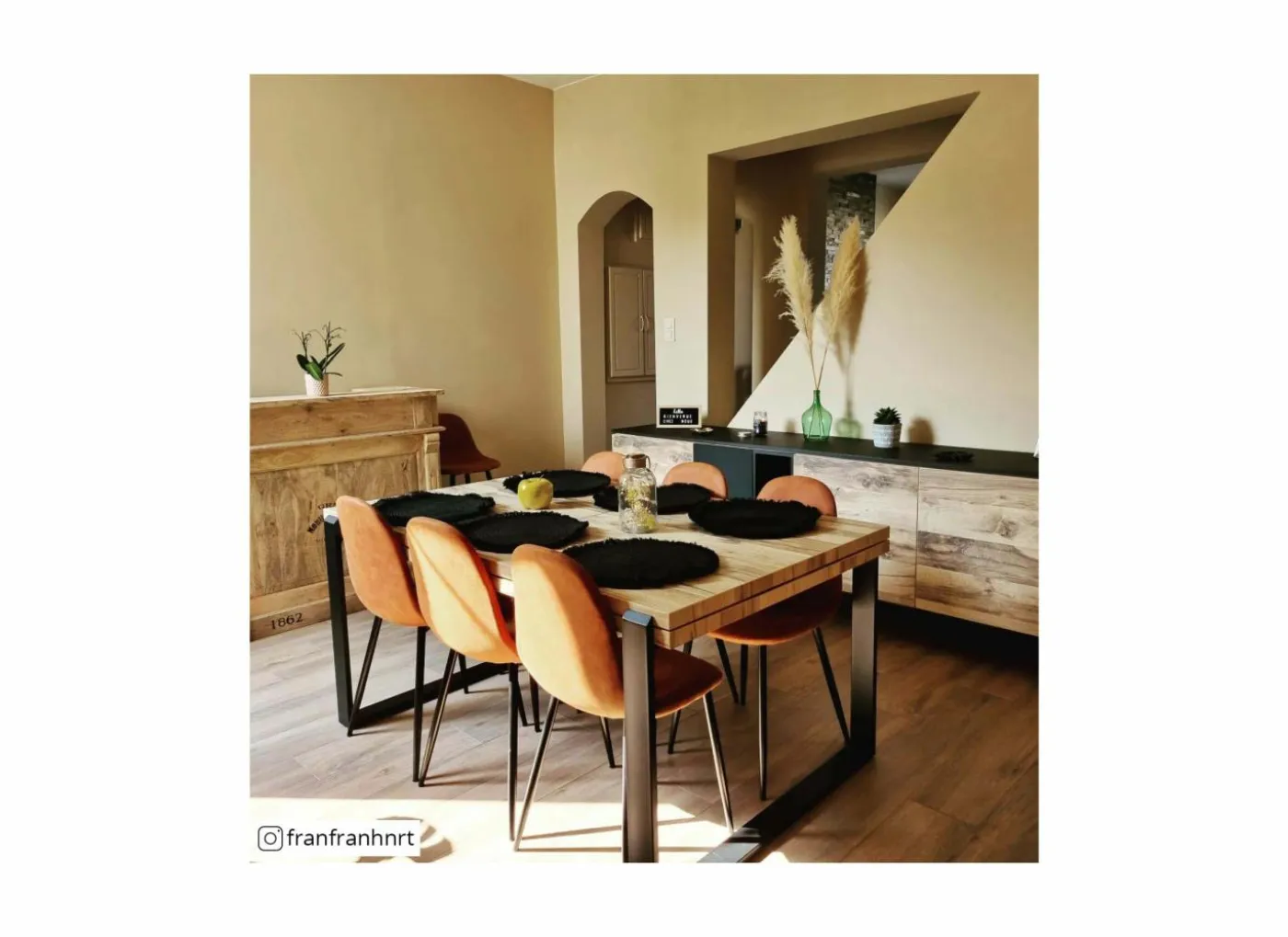 Barkast Djinn 120cm - mango massief - naturel