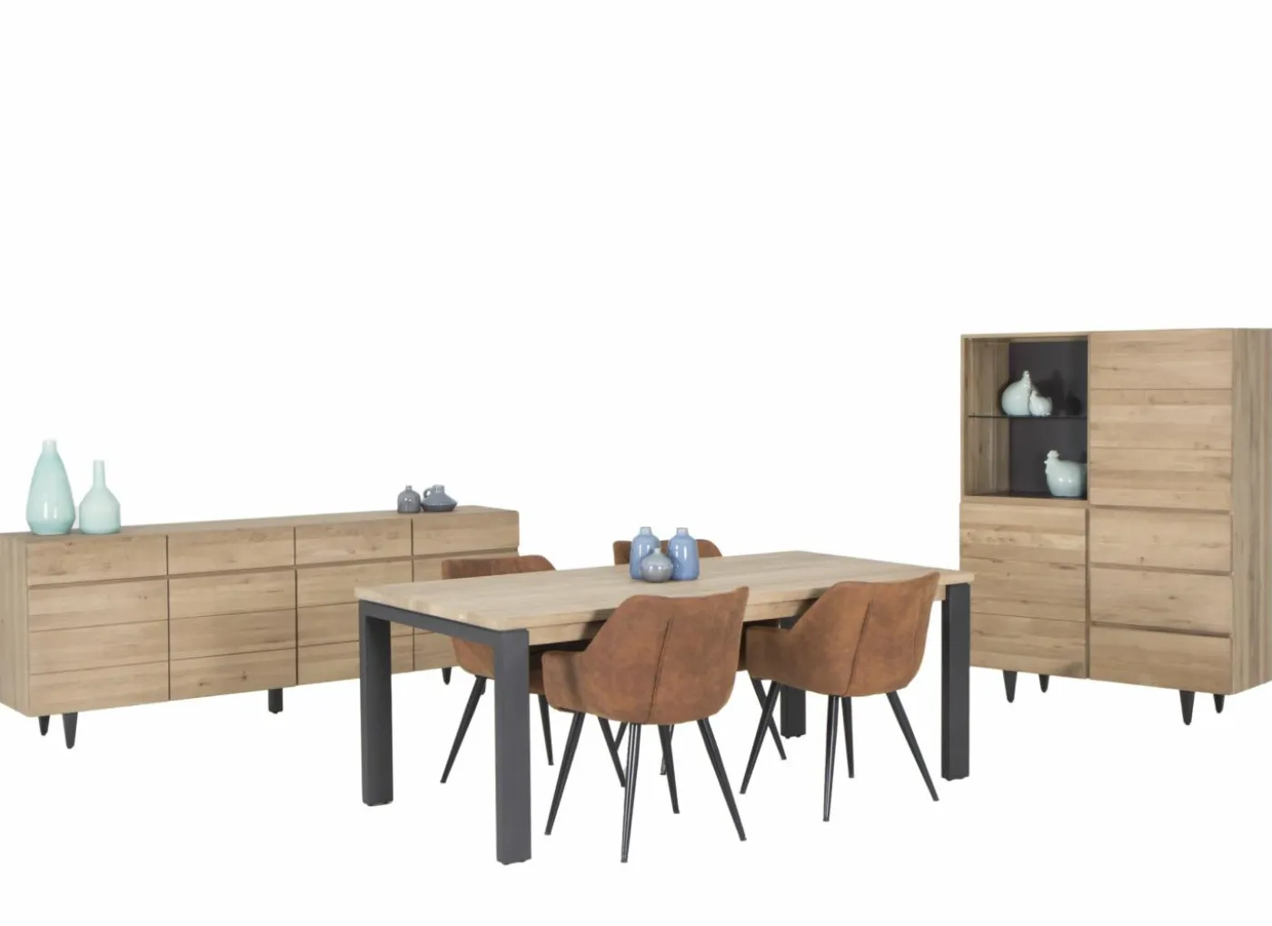 Barkast Palacio 125cm - eik massief & decor - naturel