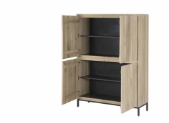 Barkast Polar 120cm - eik massief & decor- naturel