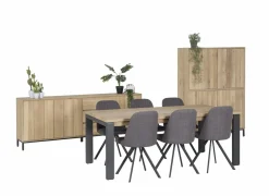 Barkast Polar 120cm - eik massief & decor- naturel