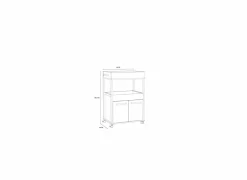 Barkast Serveerwagen 60cm - decor - sonoma eik