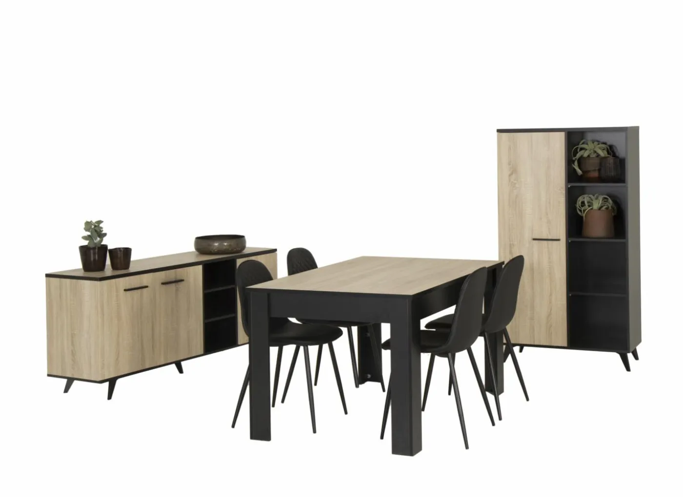 Barkast Wayne 83cm - decor - zwart