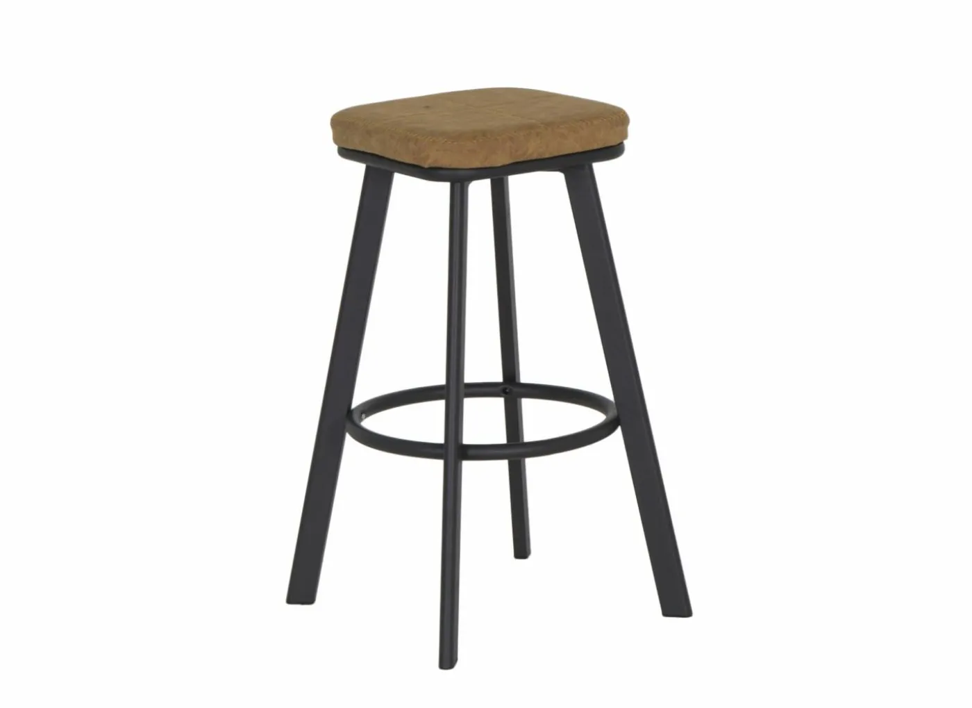 Barkruk Anthony ZH70cm - lederlook - cognac