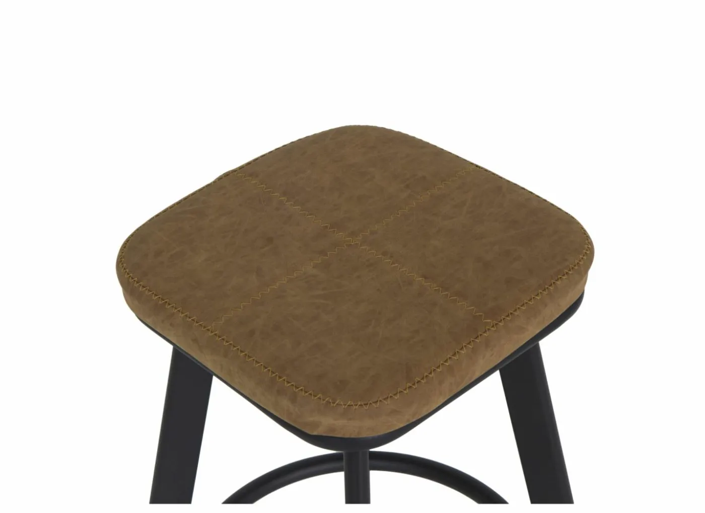Barkruk Anthony ZH70cm - lederlook - cognac