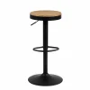 Barkruk Karma ZH59-80cm - hout - bruin/zwart