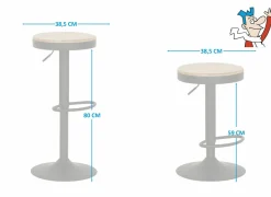 Barkruk Karma ZH59-80cm - hout - bruin/zwart