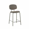 Barstoel Bistro ZH65cm - lederlook - donkerbrons/fango
