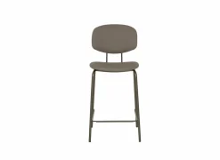 Barstoel Bistro ZH65cm - lederlook - donkerbrons/fango