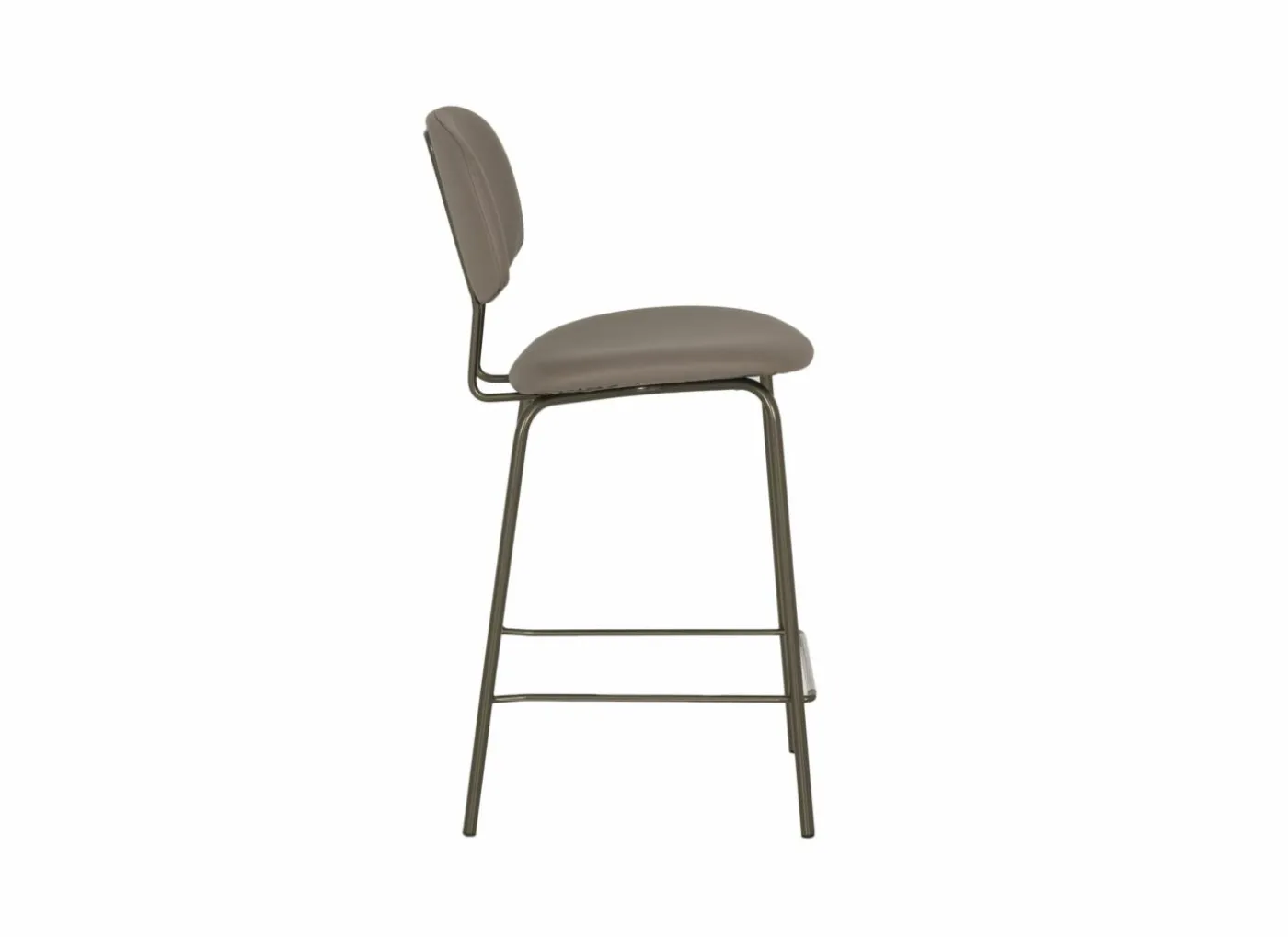 Barstoel Bistro ZH65cm - lederlook - donkerbrons/fango