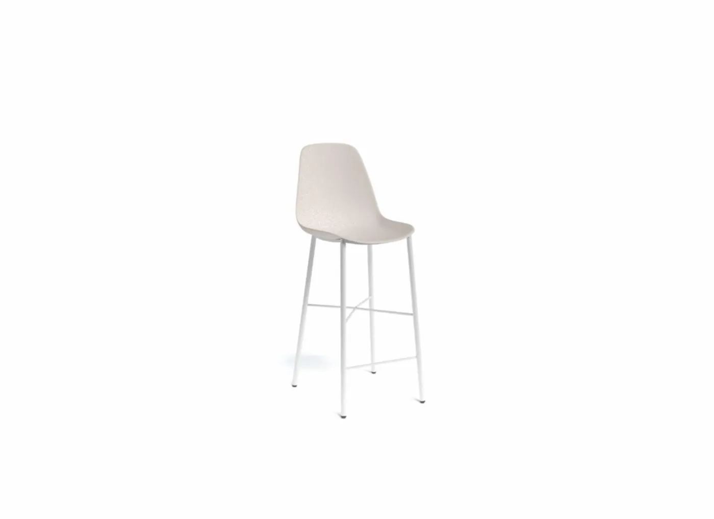Barstoel Cloe ZH65cm - kunststof - extra wit mat