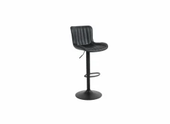 Barstoel Gigolo ZH58-83cm - lederlook - zwart