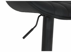 Barstoel Gigolo ZH58-83cm - lederlook - zwart