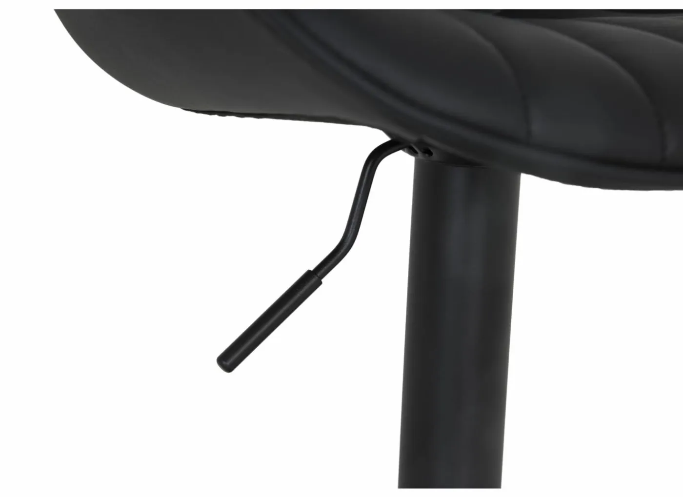 Barstoel Gigolo ZH58-83cm - lederlook - zwart