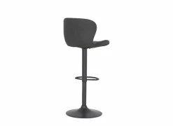 Barstoel Jukebox ZH63-84cm - lederlook - antraciet