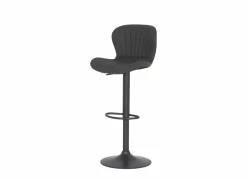Barstoel Jukebox ZH63-84cm - lederlook - antraciet