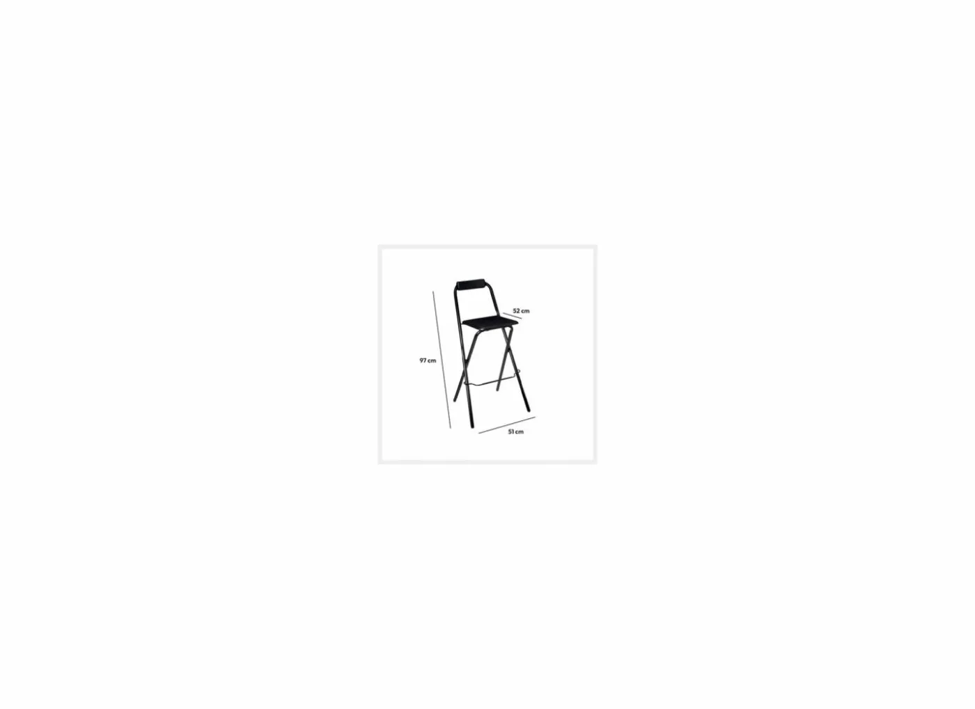 Barstoel Louna ZH75-75cm - MDF - zwart