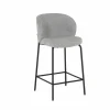 Barstoel Shell ZH65cm - stof - grijs