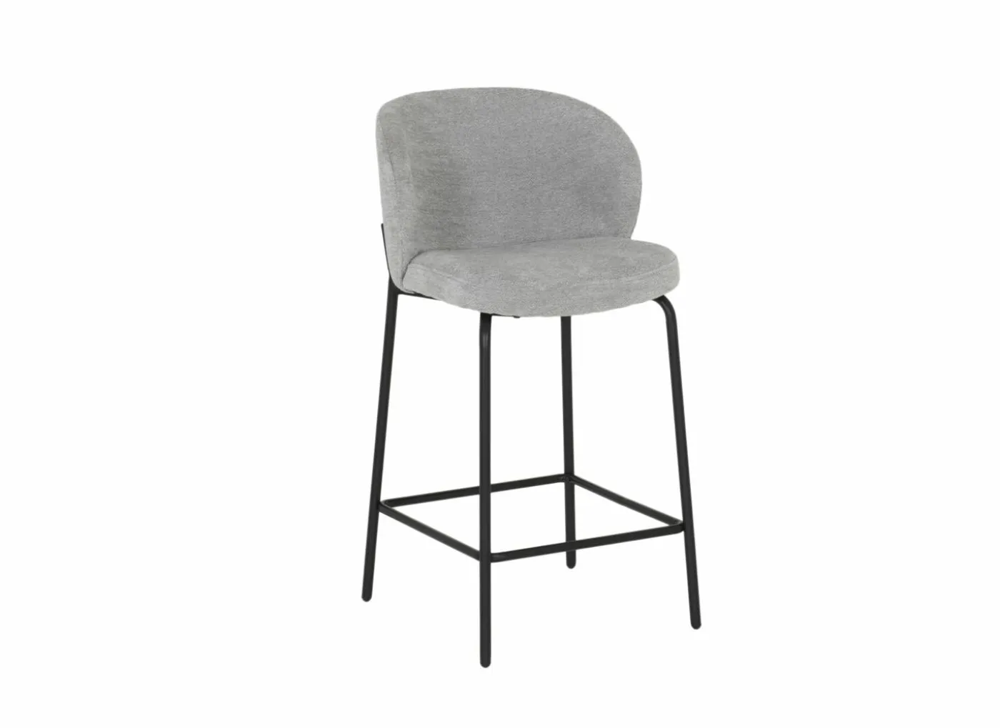 Barstoel Shell ZH65cm - stof - grijs