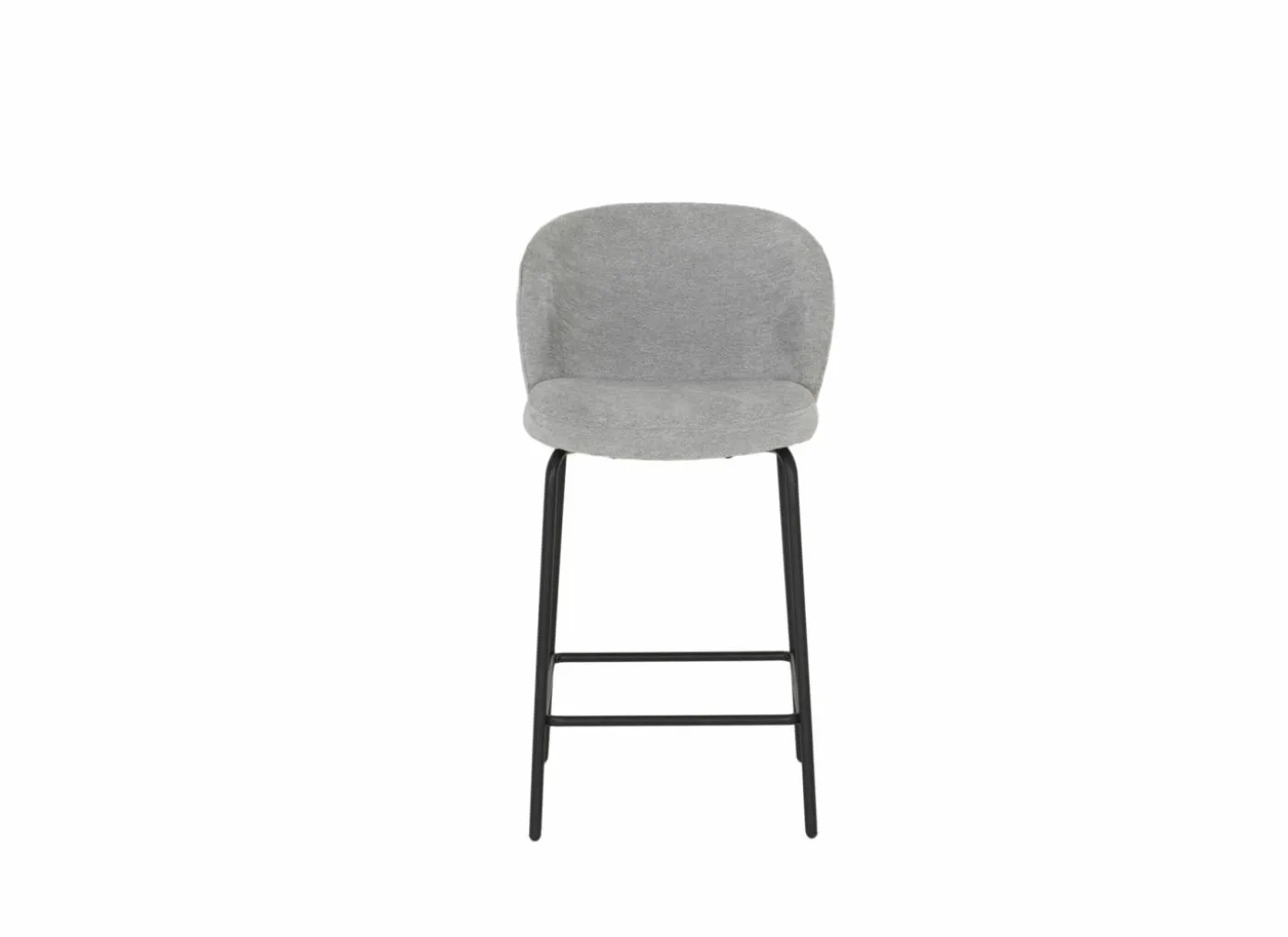 Barstoel Shell ZH65cm - stof - grijs