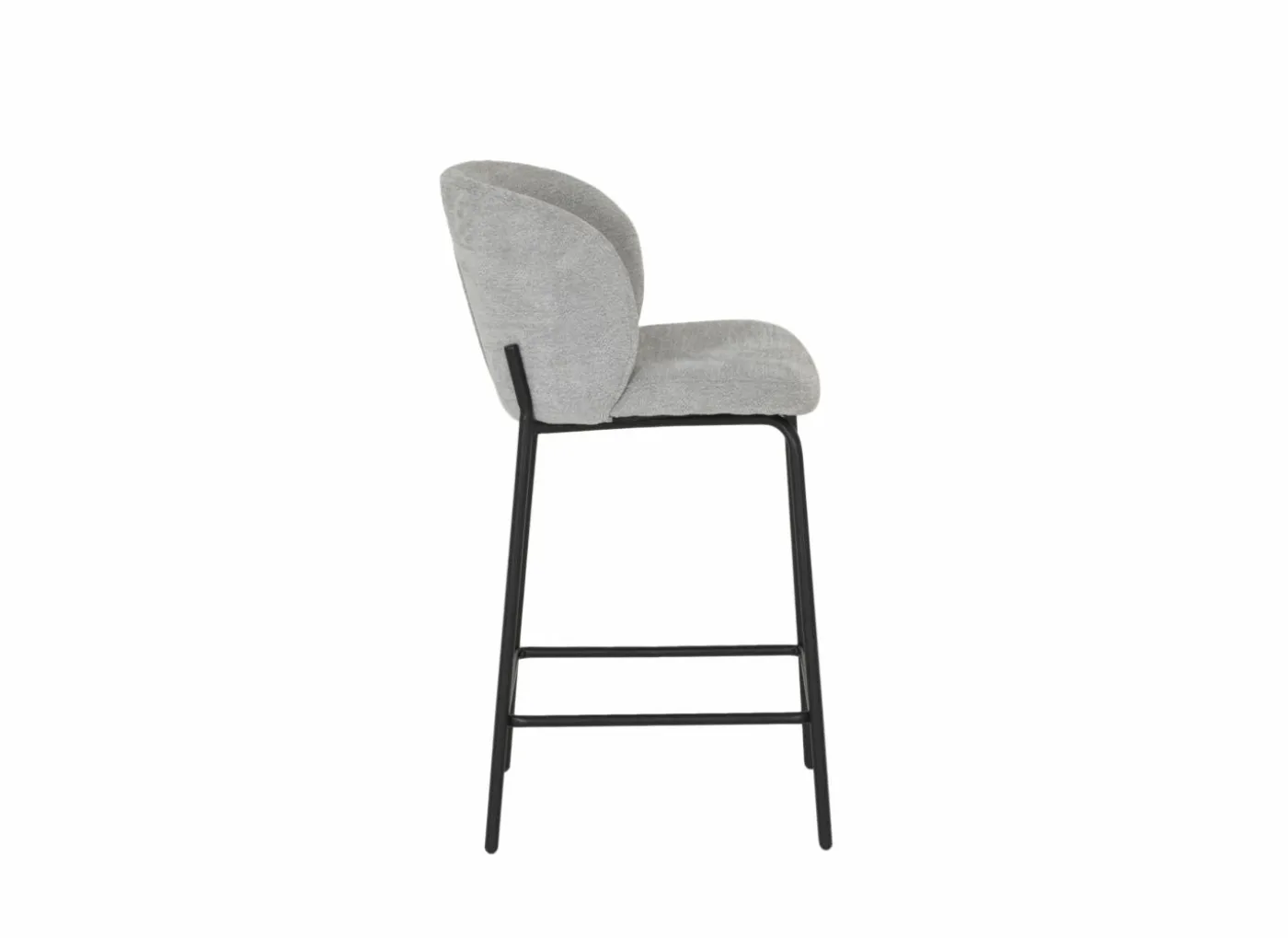 Barstoel Shell ZH65cm - stof - grijs
