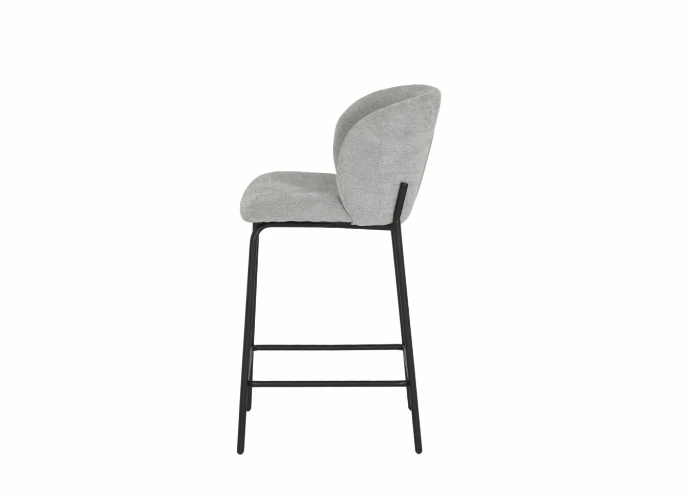 Barstoel Shell ZH65cm - stof - grijs