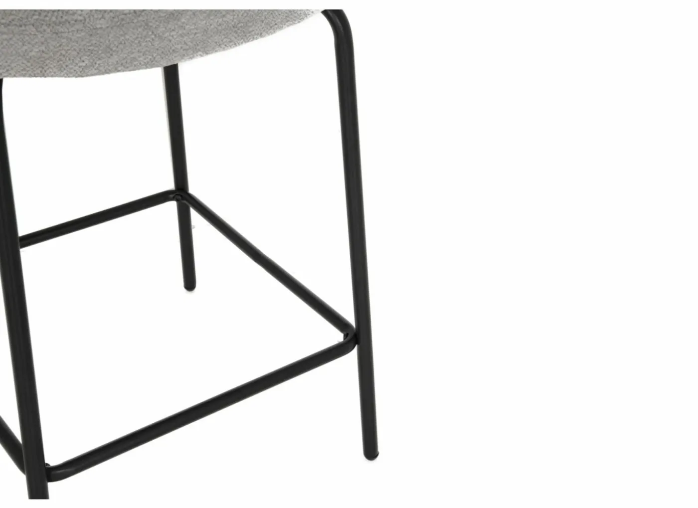 Barstoel Shell ZH65cm - stof - grijs