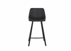 Barstoel Spartacus ZH65cm - lederlook - zwart