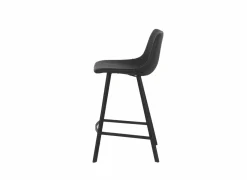 Barstoel Spartacus ZH65cm - lederlook - zwart