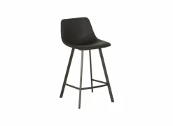 Barstoel Spartacus ZH65cm - bonded leather - zwart