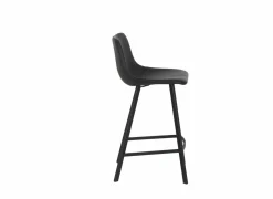 Barstoel Spartacus ZH65cm - bonded leather - zwart