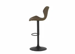 Barstoel Toro ZH58-80cm - lederlook - bruin