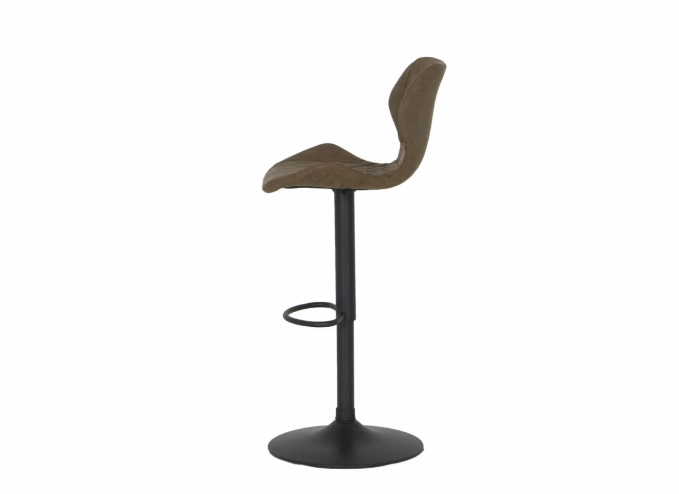 Barstoel Toro ZH58-80cm - lederlook - bruin