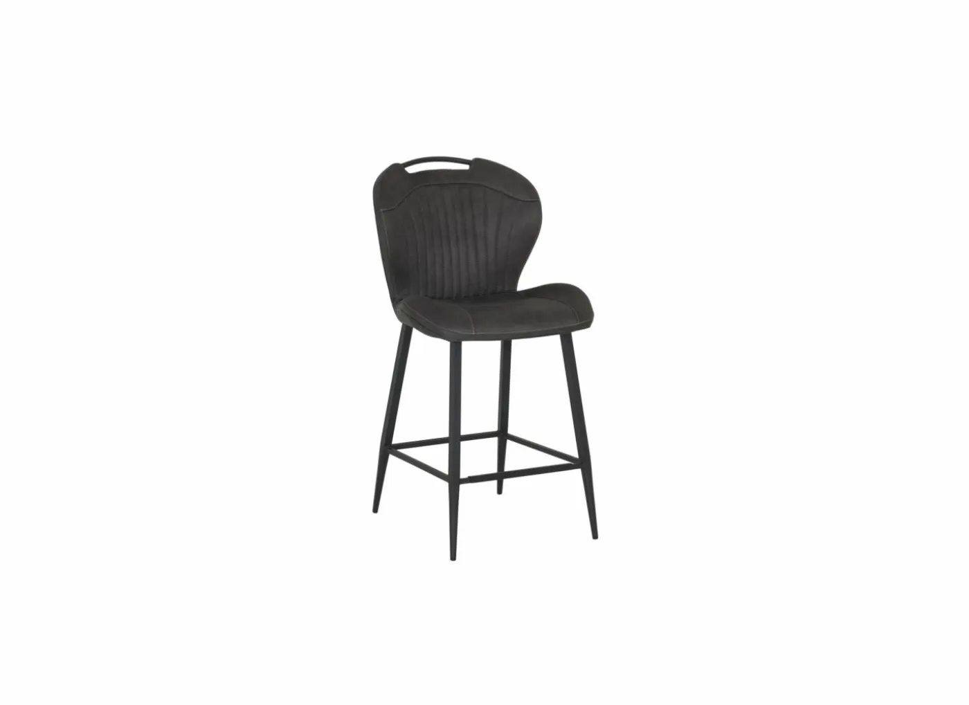 Barstoel Travis ZH66,5cm - stof - zwart